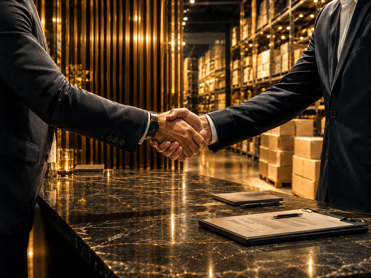 Business buyers and supplier relationship illustration